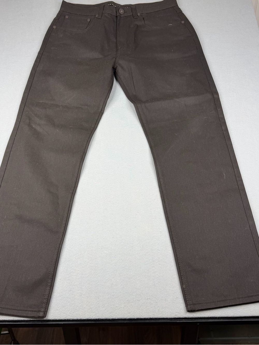 Knockout Jeans Mens 36x34 Brown Straight Leg Y2K Skater Denim JT61